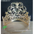 New wholesale fashion pageant Custom gold crowns tiaras